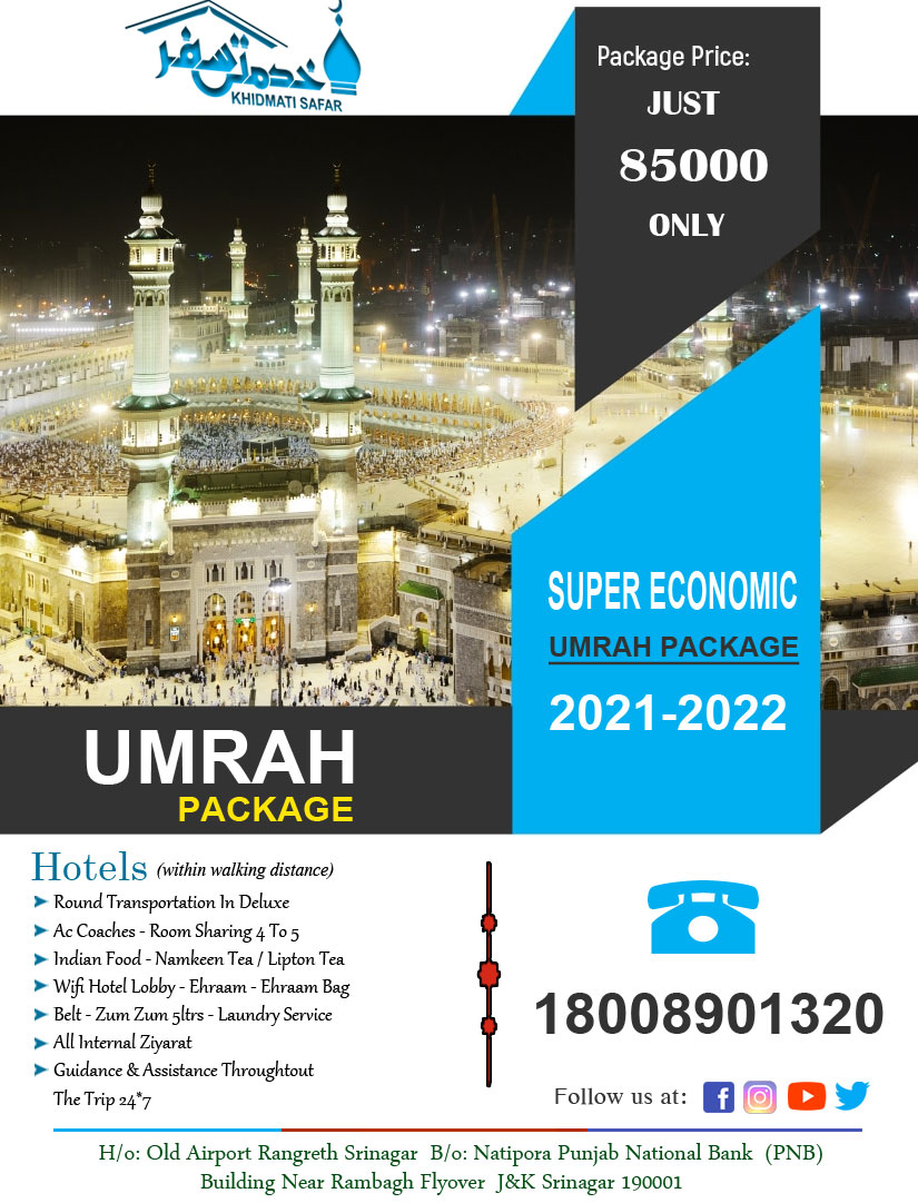 Super Economic Umrah Package at just 85000