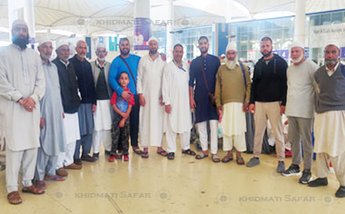 Khidmati safar Umrah Pilgrims at Jeddah Airport to return to their homes