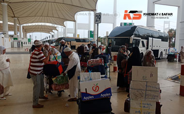 our Umrah Pilgrims at Jeddah airport returning back