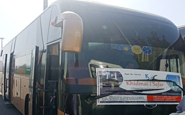 Khidmati Safar Ac bus provide umrah Ziyarat facilities